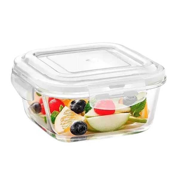POTE VIDRO HERMÉTICO QUAD C/ TAMPA 800ML QHOUSE