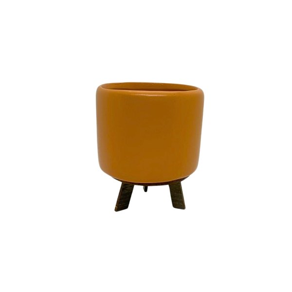 CACHEPOT DE CERÂMICA REDONDO COM PÉ VANJOS - Imagem 4