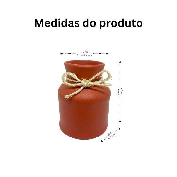 VASO CERÂMICA LATÃO ELEGANCE PEQUENO VANJOS - Imagem 3