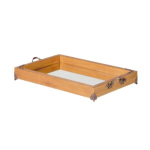 BANDEJA RUSTI RETANG COM ALÇA CANTONEIRA ARTE EM PERÓLAS