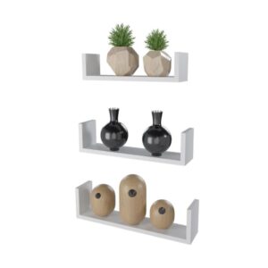 KIT PRATELEIRA COM ABA ESTILO COM 3 PEÇAS DICARLO