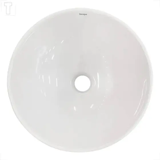 CUBA DE APOIO LOFT 35CM R1 REDONDA BRANCA INCEPA - Imagem 2