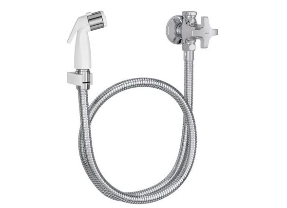 DUCHA HIGIÊNICA COM REGISTRO E DERIVAÇÃO FLEX CROMADO DECA