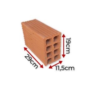 TIJOLO CERÂMICO 8 FUROS