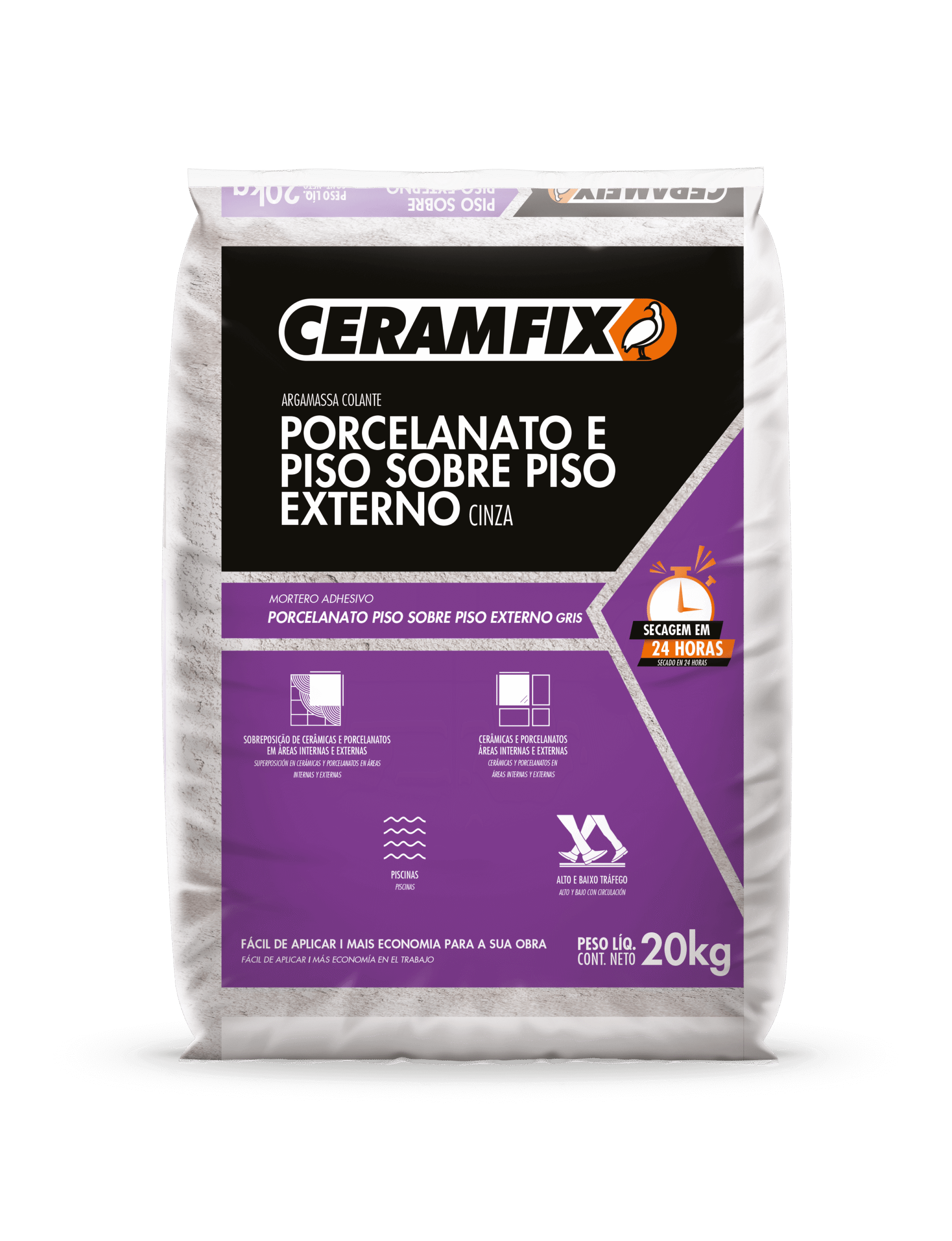 ARGAMASSA PORCELANATO PISO SOBRE PISO CERAMFIX