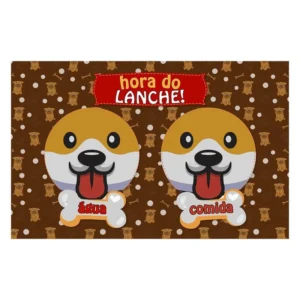 CAPACHO PET HORA DO LANCHE FINA ESTAMPA