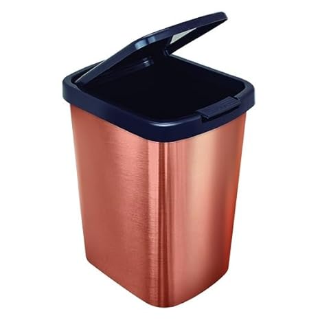 LIXEIRA COM CLICK LABEL INOX ARQPLAST - Imagem 3