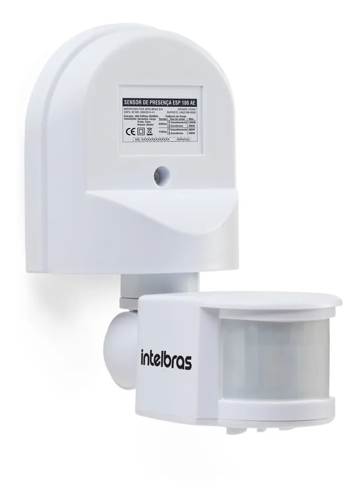 SENSOR DE PRESENÇA PAREDE 180° INTELBRAS