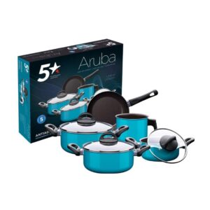 JOGO DE PANELAS ARUBA NEW ANTIADERENTE 5 PEÇAS 5 ESTRELAS