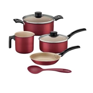 JOGO DE PANELAS ALUMÍNIO 5PÇS TURIM VERMELHO TRAMONTINA