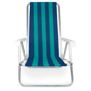 CADEIRA PRAIA ALUM RECLINÁVEL 4 POSIÇÕES CAP 100KG MOR