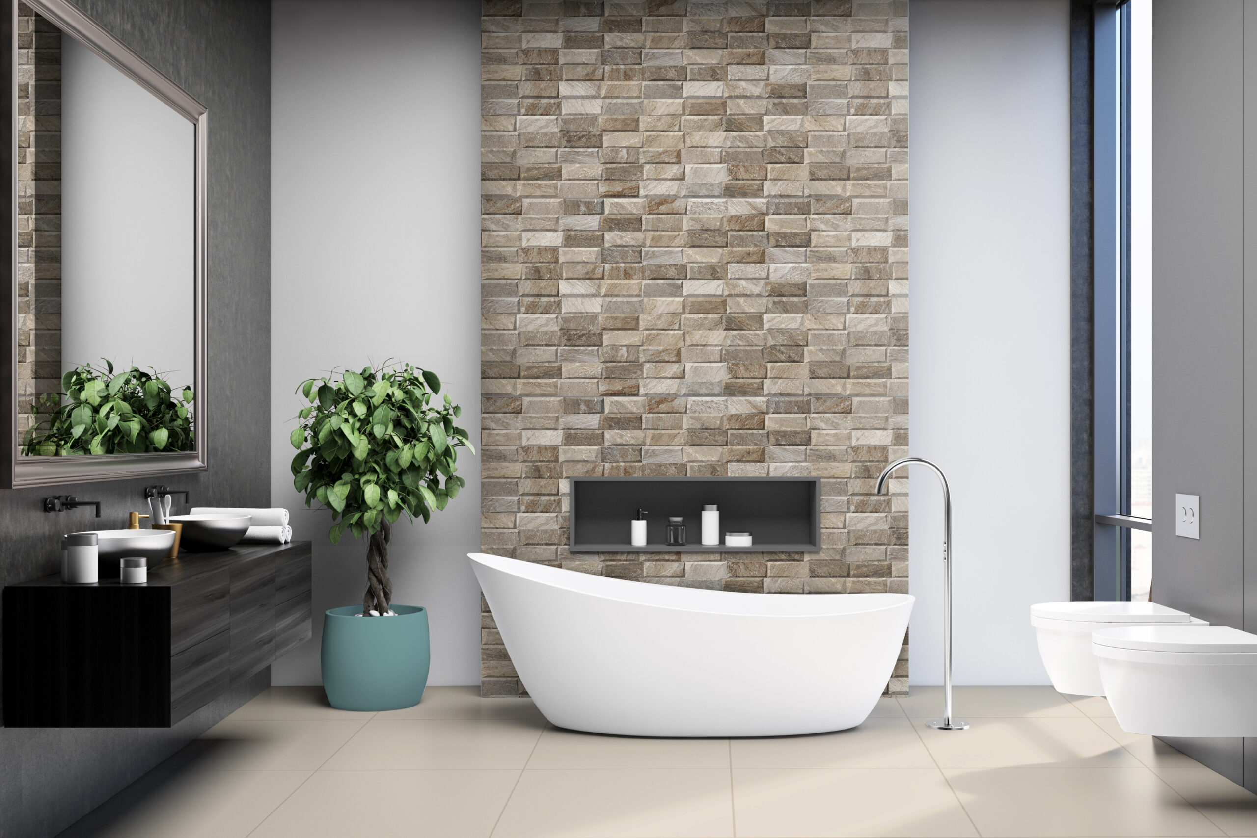 PISO EMBRAMACO 60X60 RETIFICADO ALMOND RT60506 PEI 4 CX 2.52M² - Imagem 2