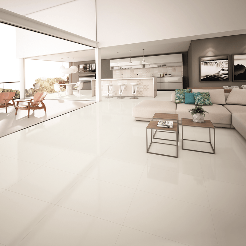 PORCELANATO INCEPA 80X80 RETIFICADO POLIDO ALPHA SOFT BEGE CX 2.53M² - Imagem 2