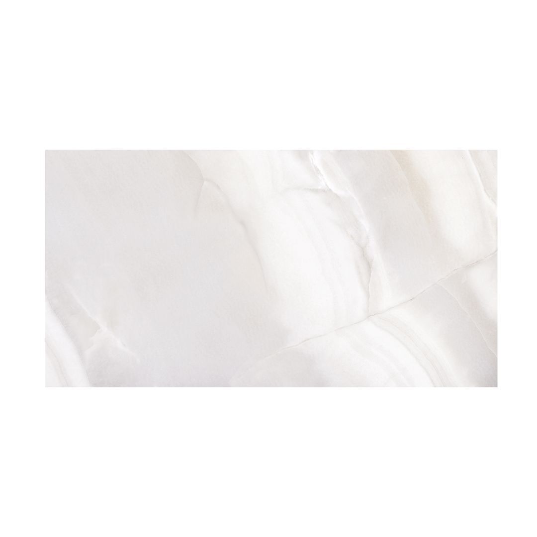 PORCELANATO DELTA 63X120 RETIFICADO POLIDO ONICE BIANCO R63 CX 2.25M²
