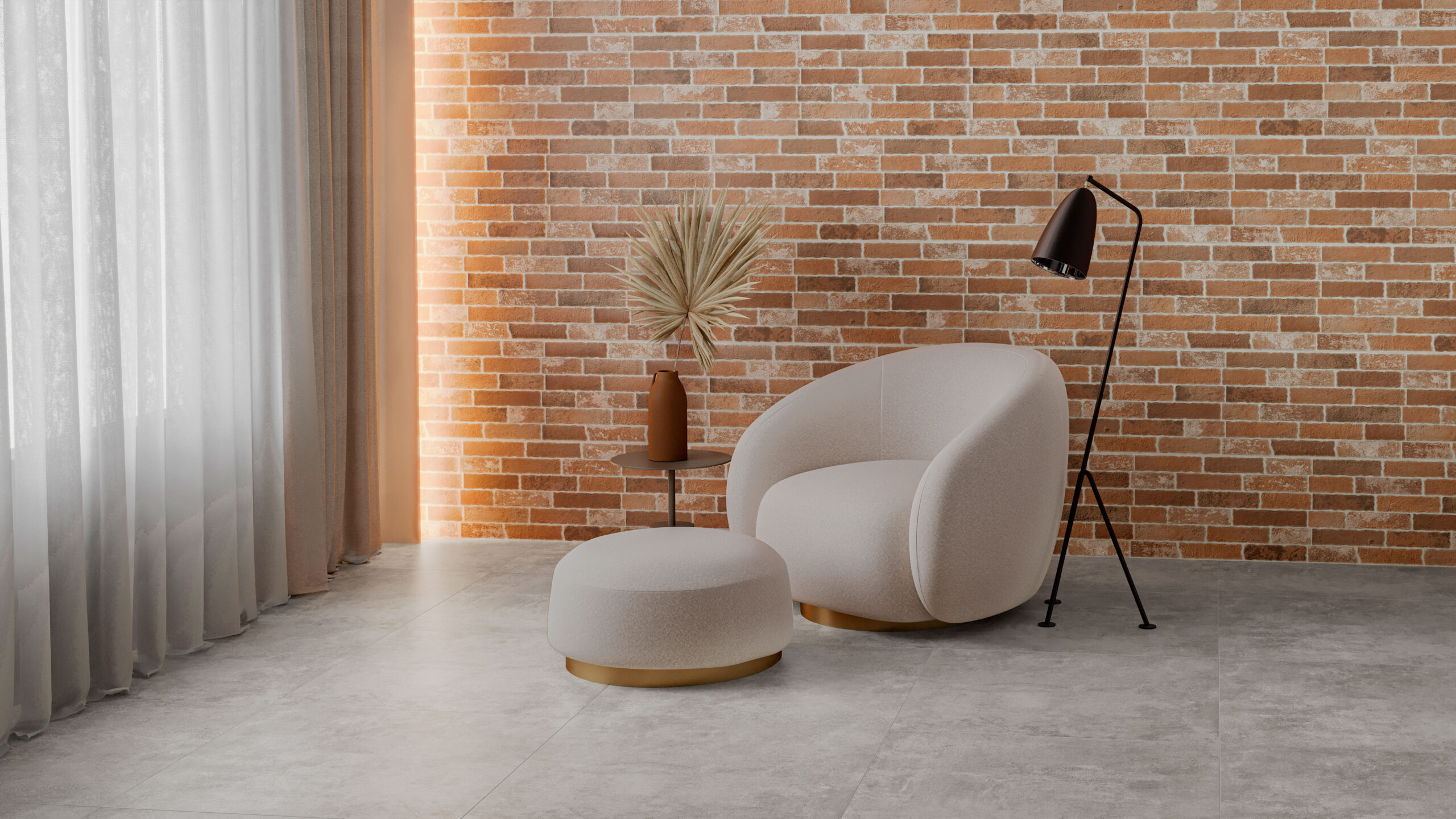 PISO EMBRAMACO 76X76 RETIFICADO CONCRET GRAY RT76040 ACETINADO CX 2.87M² - Imagem 2