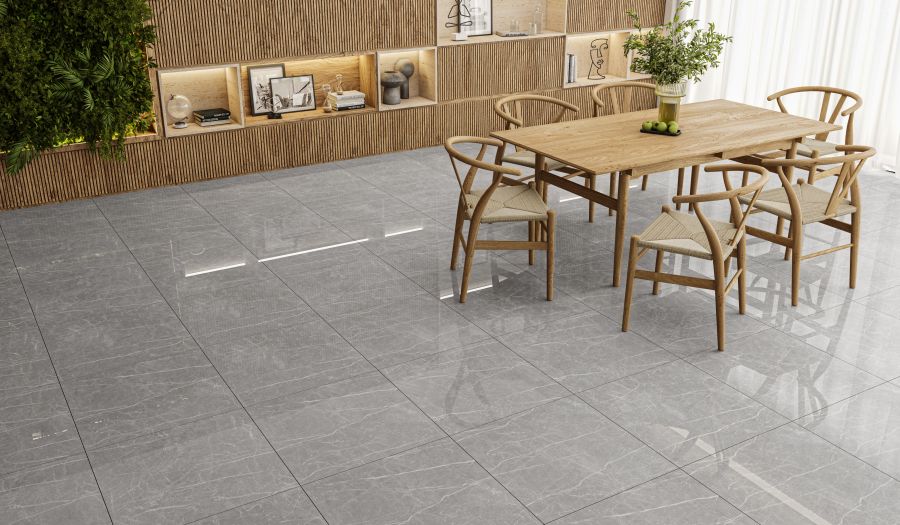 PISO ALMEIDA 61X61 RETIFICADO ALFAMA GRIS PL CX 2.22M² - Imagem 2