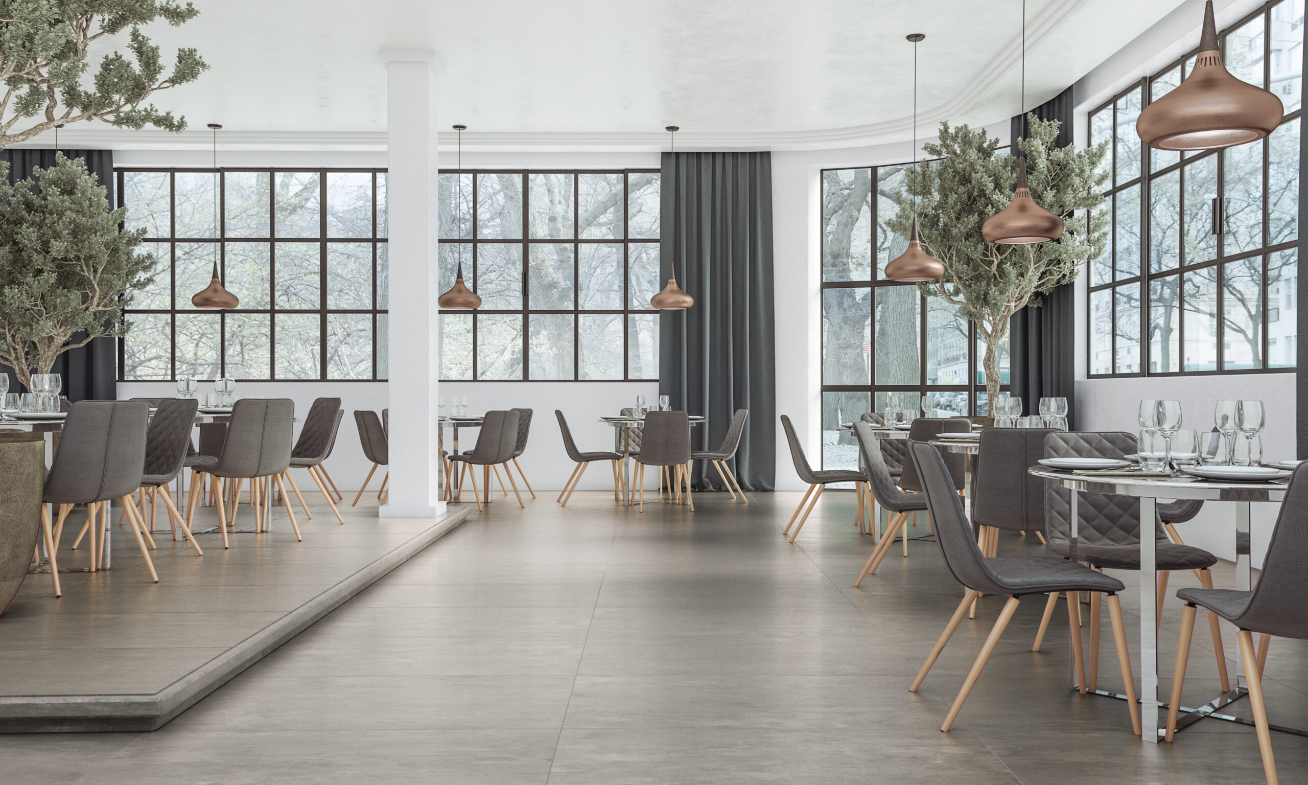 PORCELANATO EMBRAMACO 83X83 DISTRICT GRAY PLUS 83027 CX 2.73M² - Imagem 2