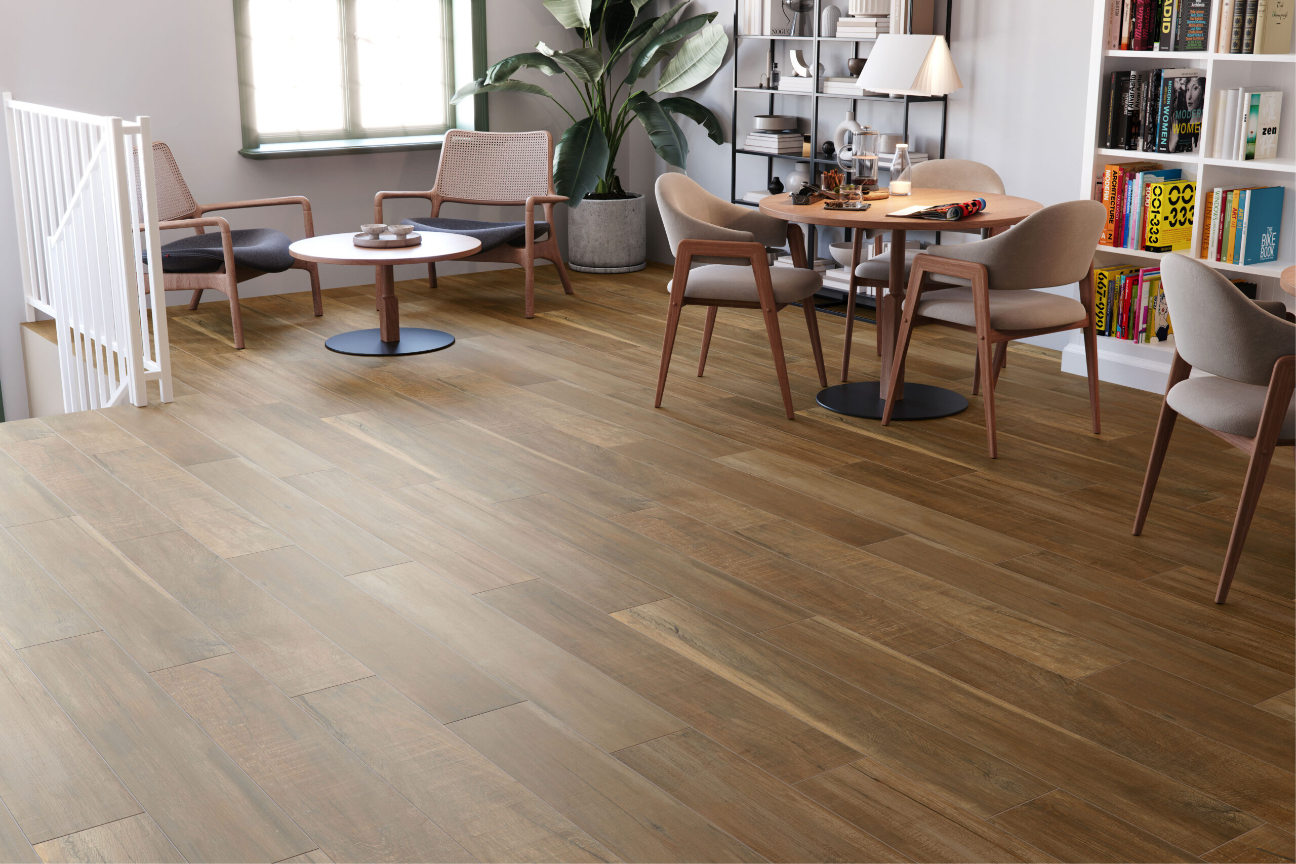 PISO EMBRAMACO 21X123 RETIFICADO PETROPOLIS BROWN RT11022 CX 1.80M² - Imagem 2