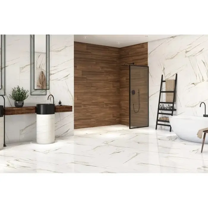 PISO EMBRAMACO 75X75 RETIFICADO MARMI LUX RT75180 CX 2.81 M² - Imagem 2