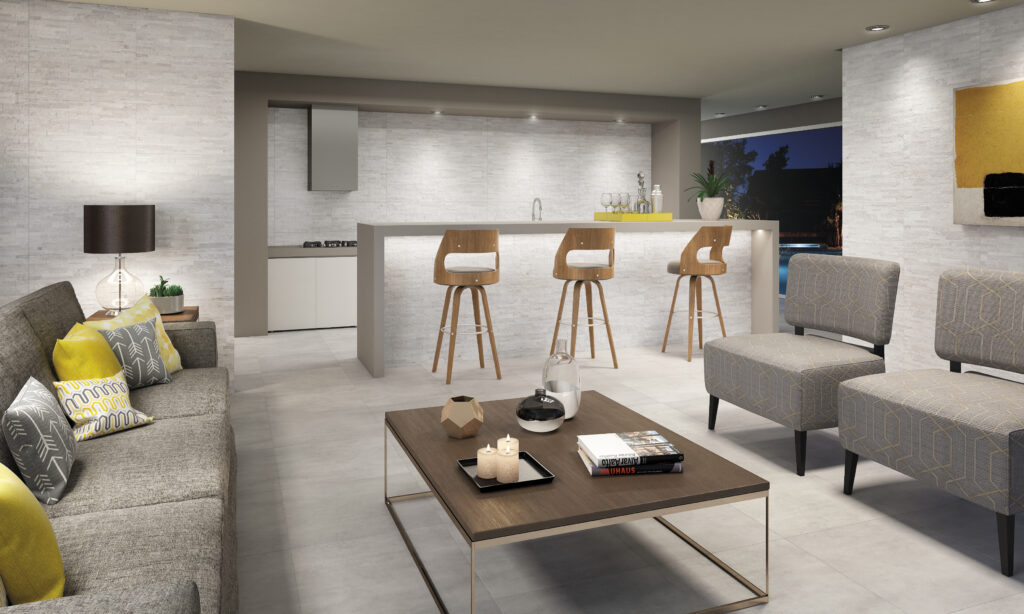 PISO VIA APIA 54X54 RETIFICADO ACETINADO CIMENTO VA54005 CX 2.60M² - Imagem 2