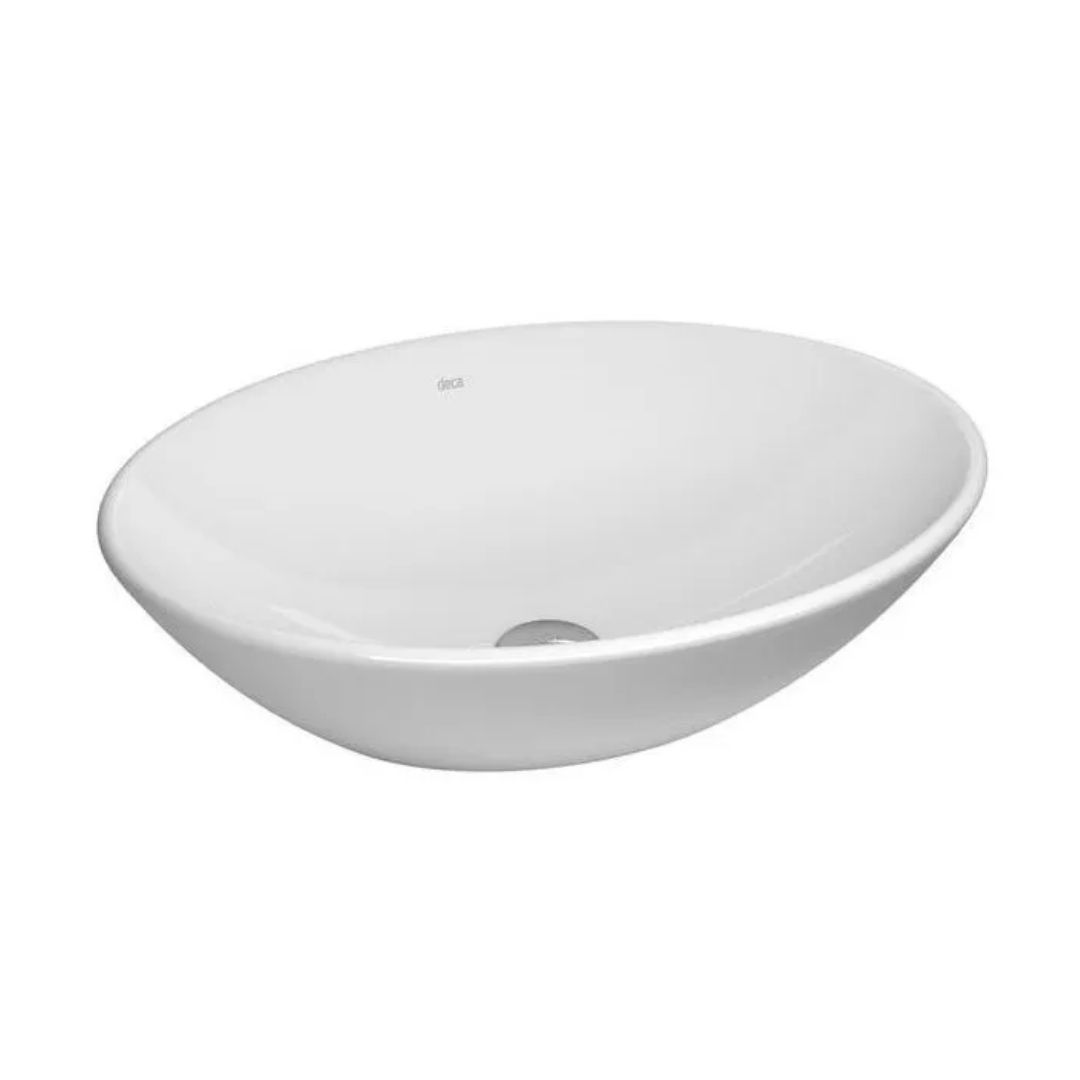 DECA CUBA DE APOIO OVAL 50X37CM L.68.17 BRANCO GELO