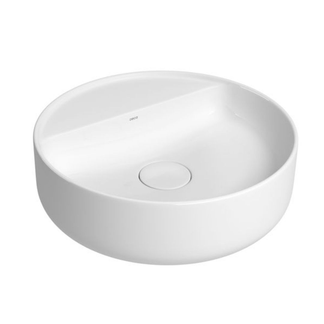 DECA CUBA DE APOIO REDONDA 40CM COM MESA L.12040.M.17 BRANCO