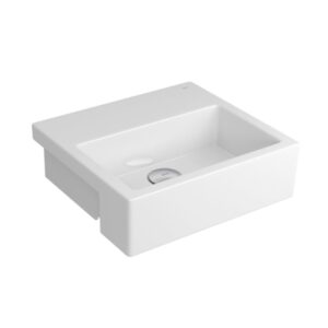 DECA CUBA DE SEMI ENCAIXE RETANGULAR 36X32.5CM BRANCO GELO