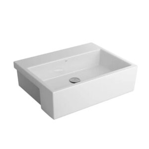 DECA CUBA DE SEMI ENCAIXE RETANGULAR 55X42CM BRANCO GELO