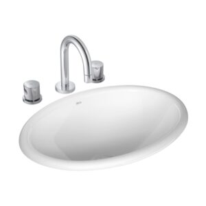 DECA CUBA OVAL SOBREPOR 44X31CM BRANCO GELO