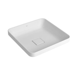 DECA CUBA QUADRADA SOBREPOR 40X40CM BRANCO