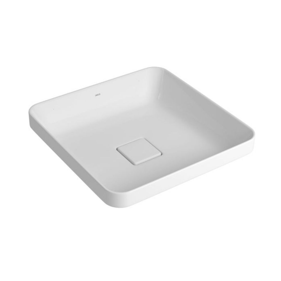 DECA CUBA QUADRADA SOBREPOR 40X40CM BRANCO