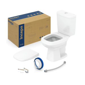 INCEPA BACIA AVANT BRANCA COM CAIXA ACOPLADA + ASSENTO + ACESSÓRIO FIXAÇÃO