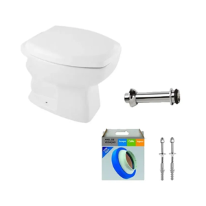 INCEPA BACIA CONVENCIONAL ART BRANCO COM ASSENTO+ACESSÓRIO. FIXAÇÃO