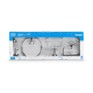 INCEPA KIT ACESSÓRIOS BWC 5 PEÇAS THEMA CROMADO