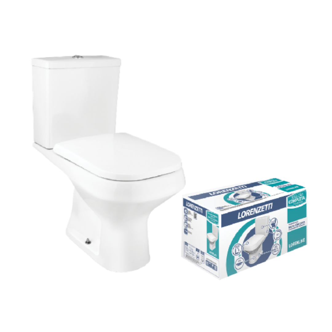 LORENZETTI CONJUNTO BACIA+CAIXA LIKE+ASSENTO+KIT FIXAÇÃO BRANCO
