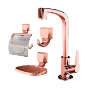 LORENZETTI KIT TORNEIRA + ACESSÓRIOS BWC ROSE GOLD 2004 F71