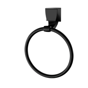 LORENZETTI PORTA TOALHA PVC ARGOLA QUADRA PRETO FOSCO 2049 F24