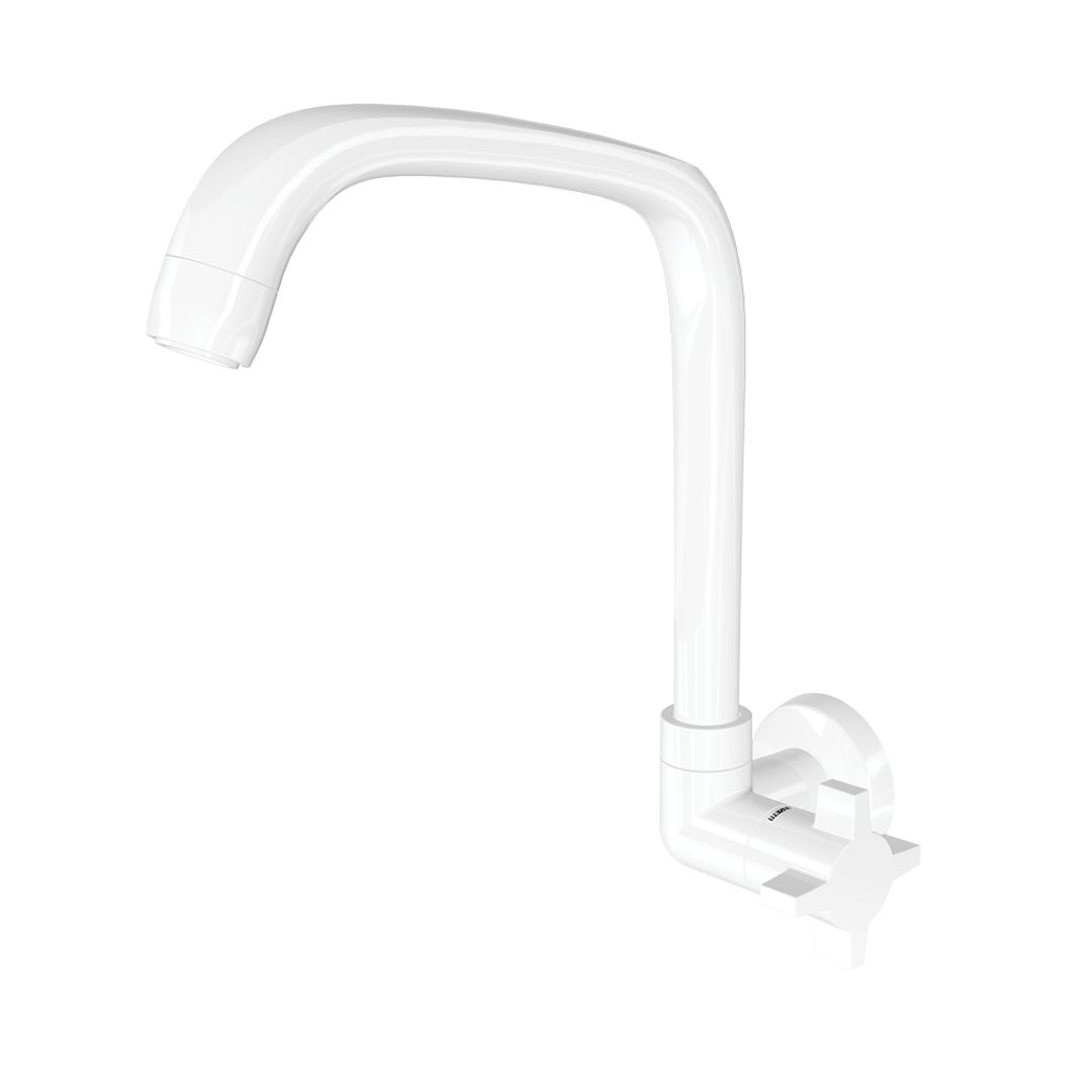 LORENZETTI TORNEIRA PVC COZINHA PAREDE FITT BRANCA 1168 F64 1/4 VOLTA