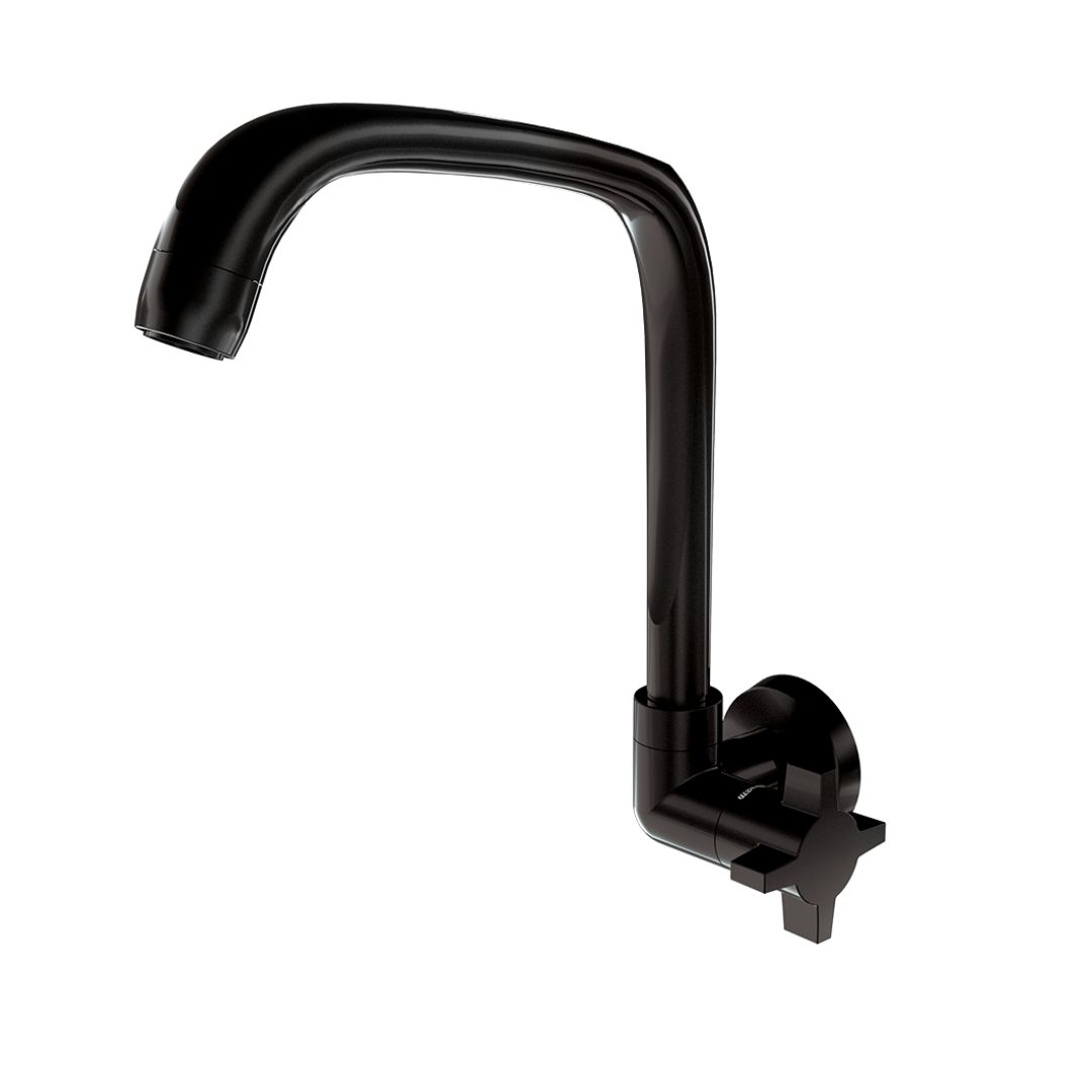 LORENZETTI TORNEIRA PVC COZINHA PAREDE FITT PRETA 1168 F64 1/4 VOLTA