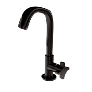 LORENZETTI TORNEIRA PVC LAVATÓRIO FITT CROSS PRETA 1195 F64 1/4 VOLTA