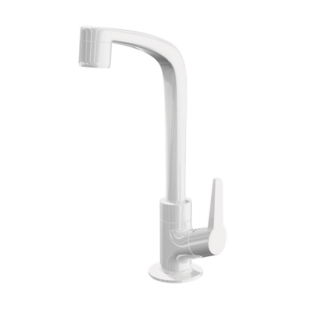 LORENZETTI TORNEIRA PVC LAVATÓRIO FLATT BRANCA 1195 F71 1/4 VOLTA