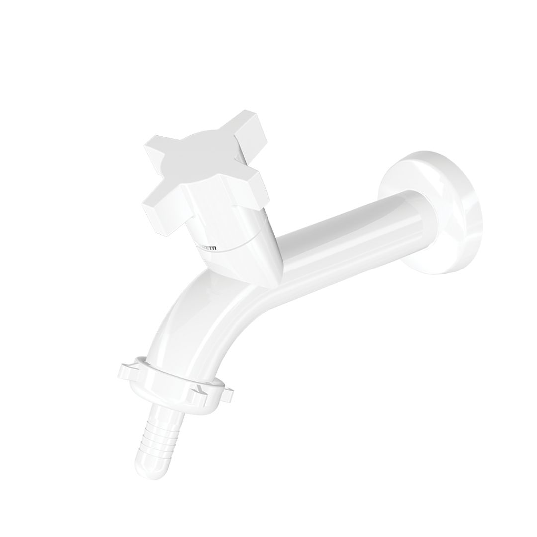 LORENZETTI TORNEIRA PVC TANQUE JARDIM 1130 F64 FITT BRANCA 1/4 VOLTA