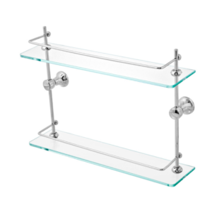 PEVILON PORTA SHAMPOO DUPLO CROMADO 40CM 6016