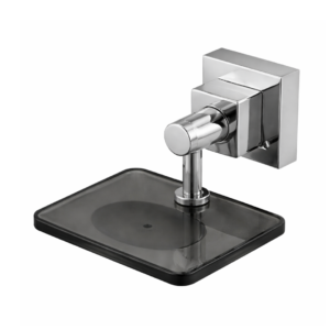 PEVILON SABONETEIRA QUADRUS FUMÊ CROMADA 5402