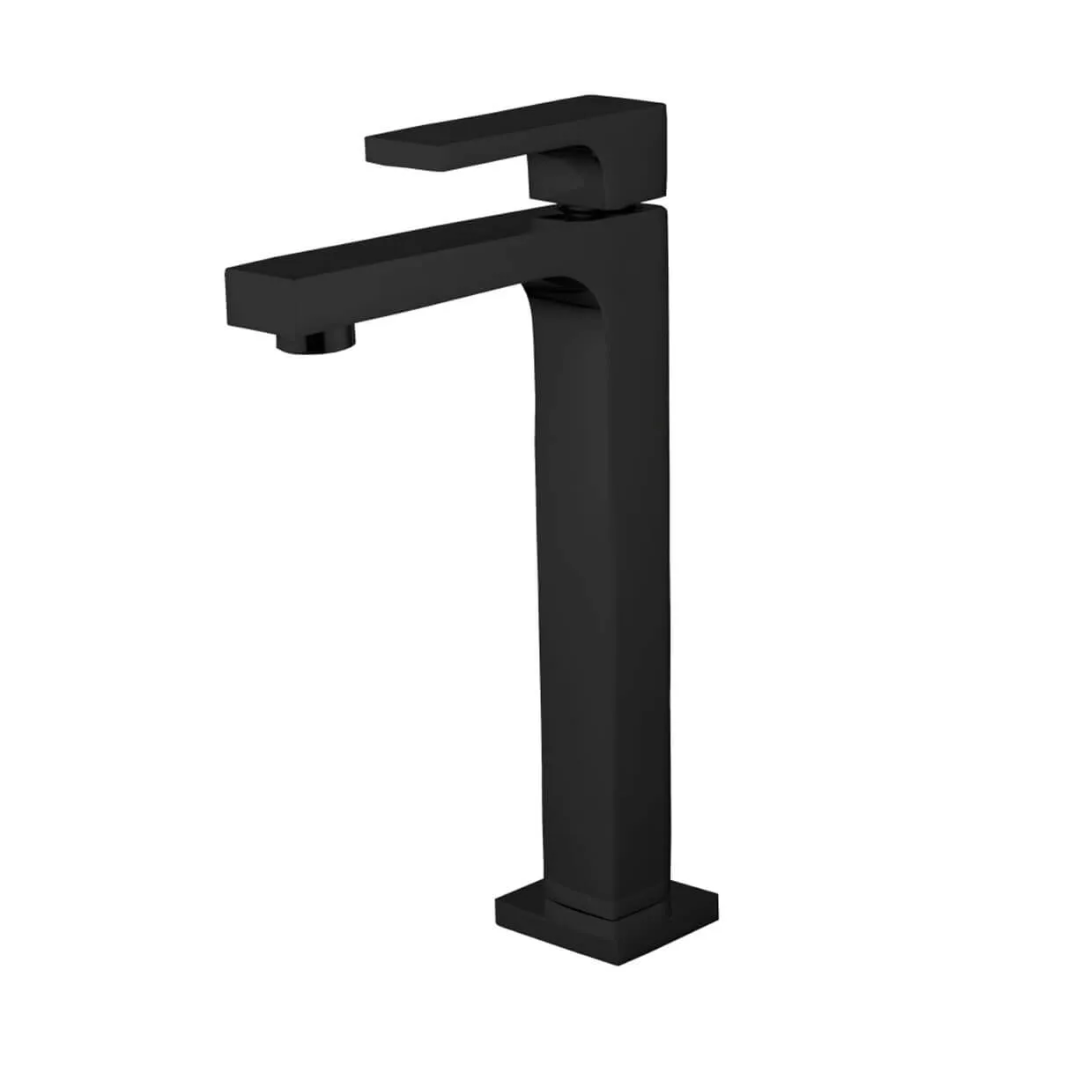 PEVILON TORNEIRA LAVATÓRIO MESA ALTA PIAZZA 95091 C80 PRETA 1/4 VOLTA