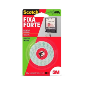 FITA DUPLA FACE ESPUMA 12MMX1,5M FIXA FORTE INTERIOR CM0625HM 3M
