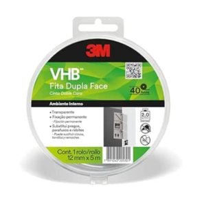 FITA DUPLA FACE TRANSPARENTE 12MMX5M VHB4910 3M