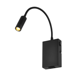 ARANDELA LED LETTURA 3W IP65 PRETO FOSCO 2700K BIVOLT AVANT