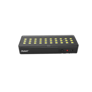 LUMINÁRIA EMERGÊNCIA BIVOLT 30 LEDS 1W 6000K PRETA AVANT
