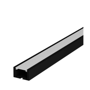 PERFIL PARA FITA DE LED RISQUE 17X08MM BARRA 2M SOBREPOR PRETO AVANT